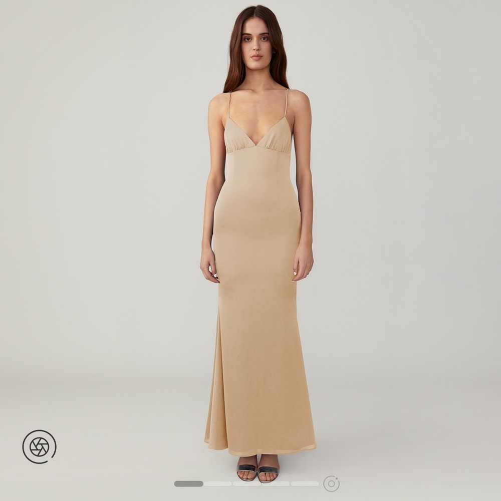 Fame and Partners Trine Dress in Light Nude Size 8
